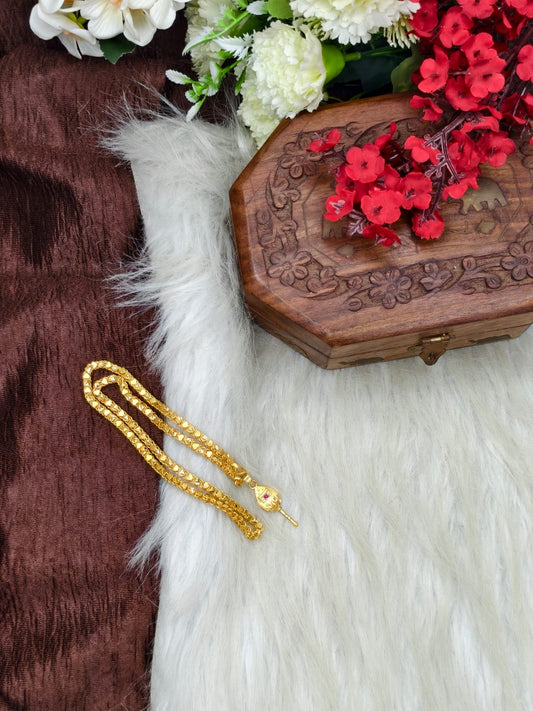 Forming matte finished (1Gram gold plated) Heart Chain With Doller