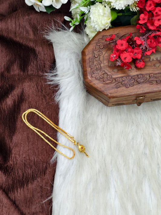 Forming matte finished (1Gram gold plated) Box Chain With Doller