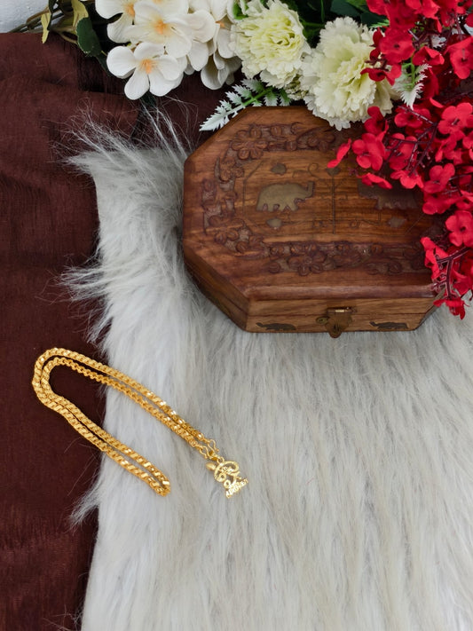 Forming matte finished (1Gram gold plated) Leaf  Chain With Doller