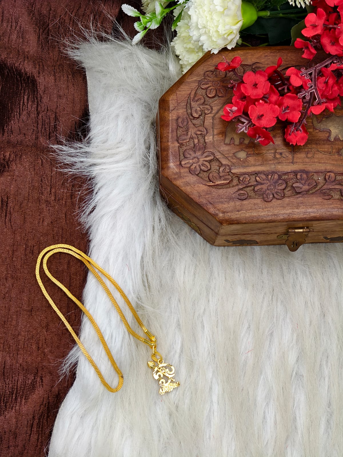 Forming matte finished (1Gram gold plated) Box Chain with Doller