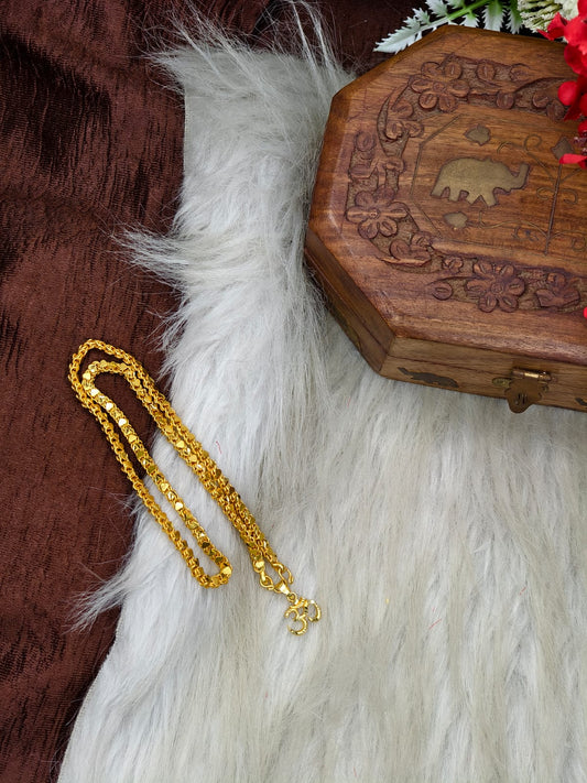 Forming matte finished (1Gram gold plated) Heart Chain with Doller