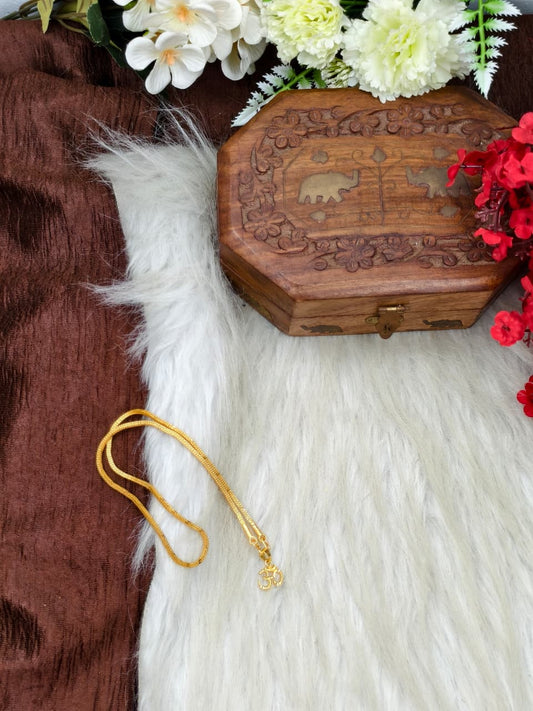 Forming matte finished (1Gram gold plated) Box Chain With Doller