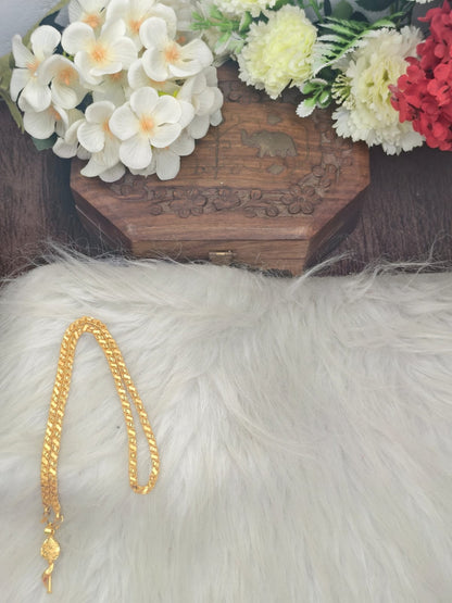Forming matte finished (1Gram gold plated) Leaf  Chain With Doller