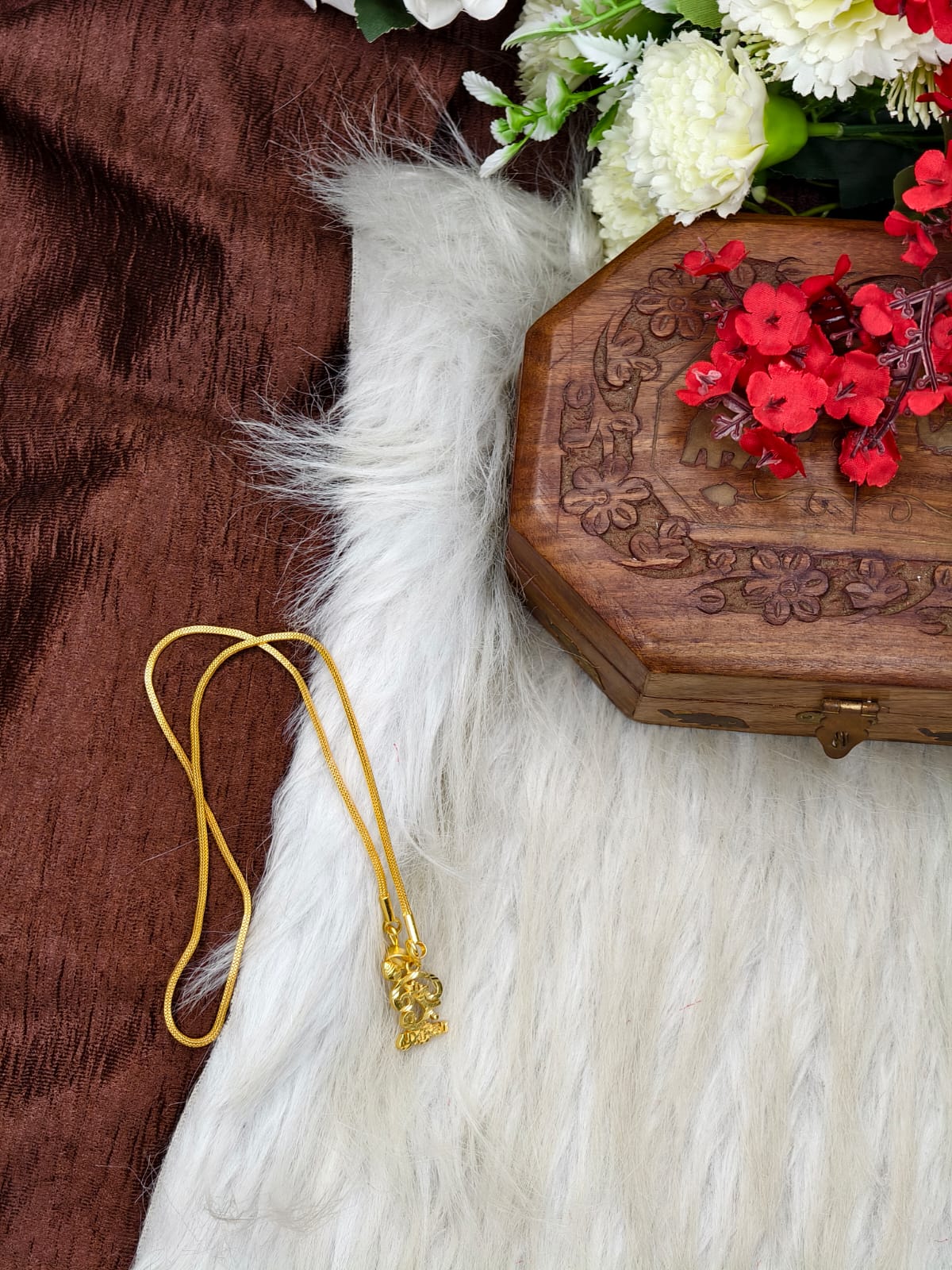 Forming matte finished (1Gram gold plated) Box Chain with Doller