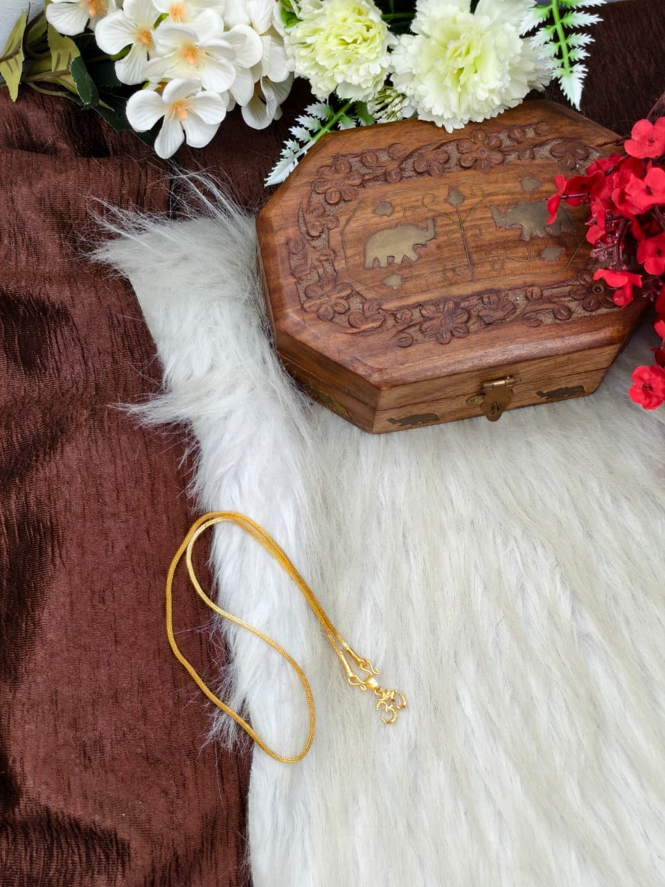 Forming matte finished (1Gram gold plated) Box Chain With Doller