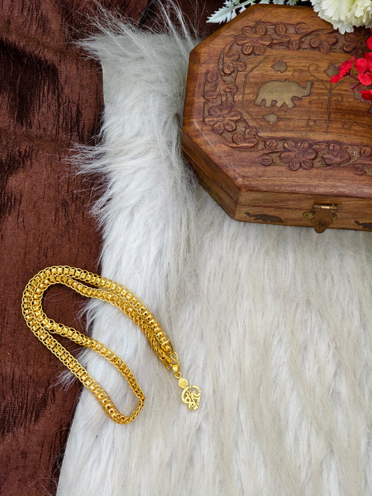 Forming matte finished (1Gram gold plated) Ring Chain with Doller