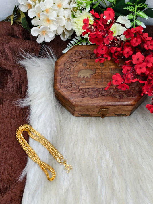 Forming matte finished (1Gram gold plated) Ring Chain with Doller