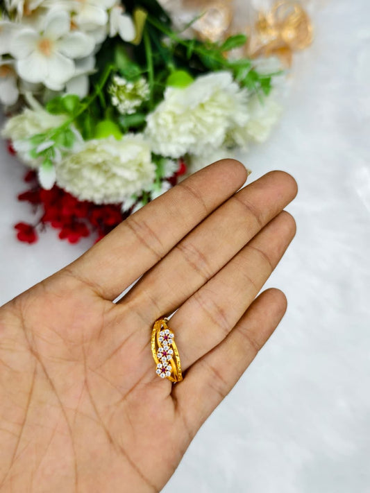 Elegant Women’s 1 Gram Gold Ring – Matte Finish