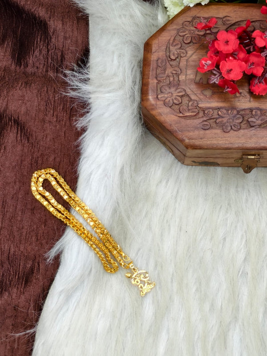 Forming matte finished (1Gram gold plated) Heart   Chain With Doller