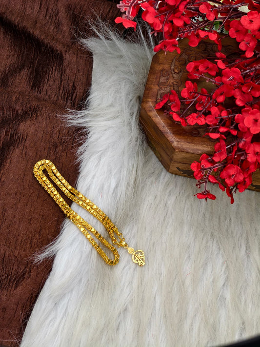 Forming matte finished (1Gram gold plated) Heart Chain with Doller