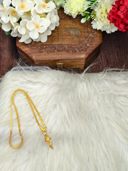 Forming matte finished (1Gram gold plated) Box Chain With Doller