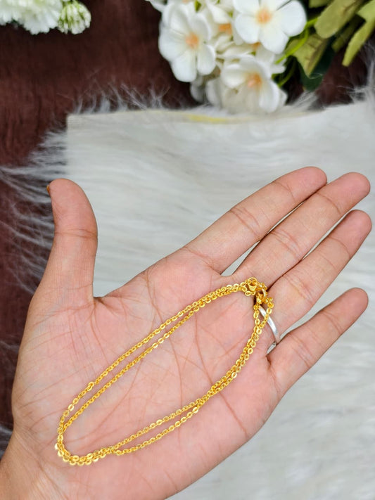 Instagram Trending (1Gram gold Plated) Short Chain matte finished Model-12