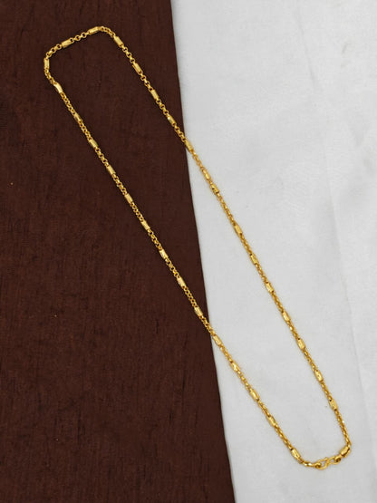 Men’s Elite Gold-Plated Chain – Modern Heavy-Style Design 24inc