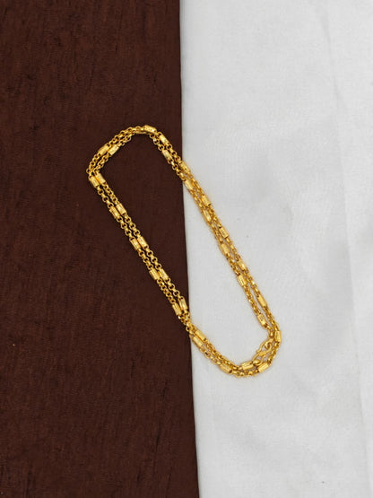 Men’s Elite Gold-Plated Chain – Modern Heavy-Style Design 24inc