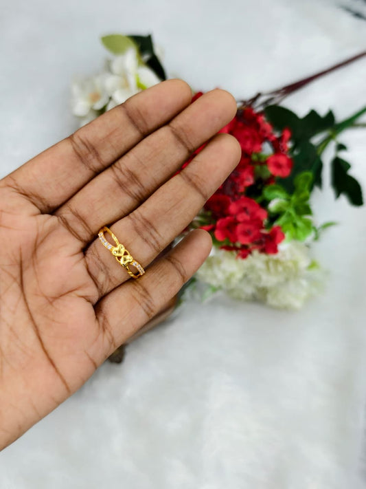 Elegant Women’s 1 Gram Gold Ring – Matte Finish