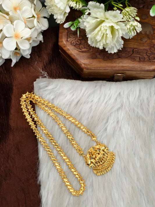 ✨Micro A Leaf Dollar Chain Matte Finish Chain – Gold Plated Jewellery for Women✨