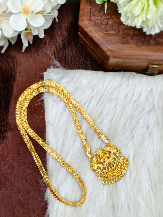 ✨Micro Vpatta Dollar Chain Matte Finish Chain – Gold Plated Jewellery for Women✨