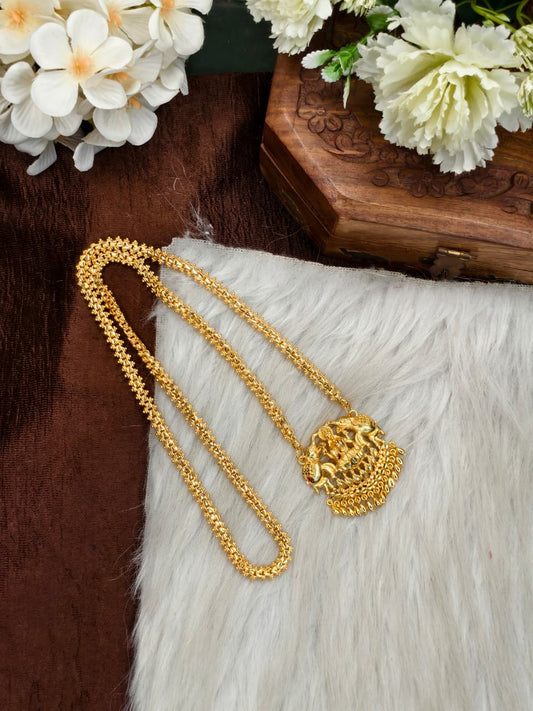 ✨✨Micro Kajori Dollar Chain Matte Finish Chain – Gold Plated Jewellery for Women
