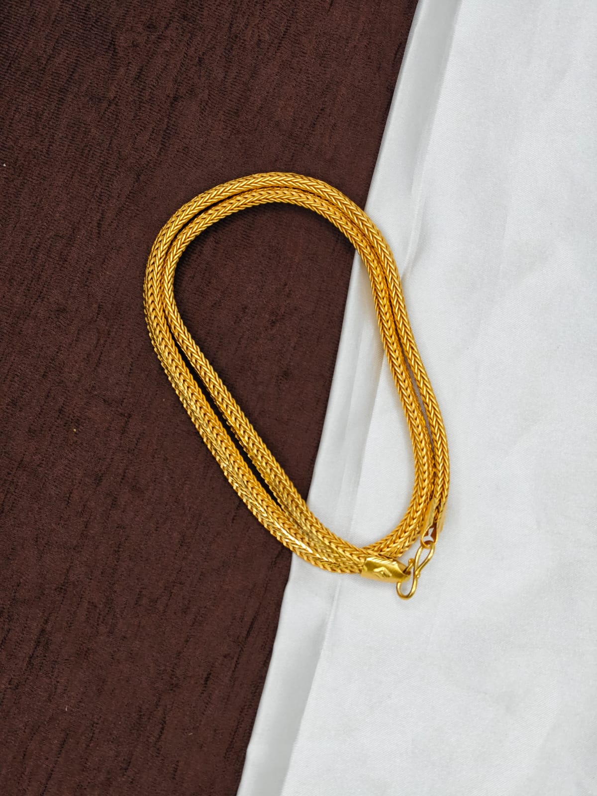 Men’s Elite Gold-Plated Chain – Modern Heavy-Style Design 24inc
