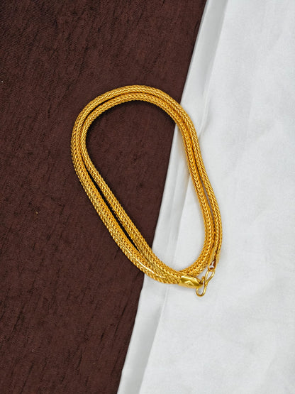 Men’s Elite Gold-Plated Chain – Modern Heavy-Style Design 24inc