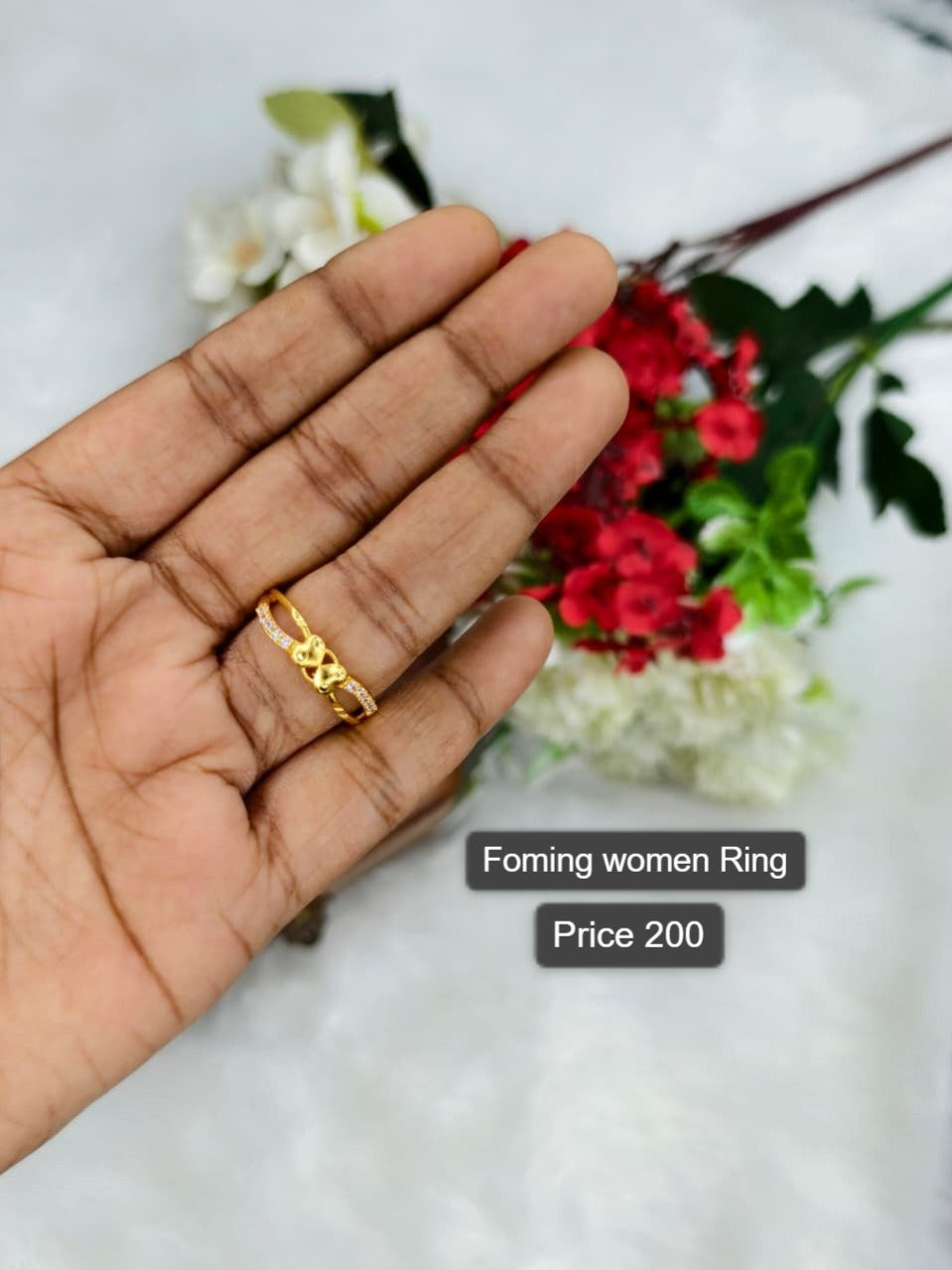 Elegant Women’s 1 Gram Gold Ring – Matte Finish