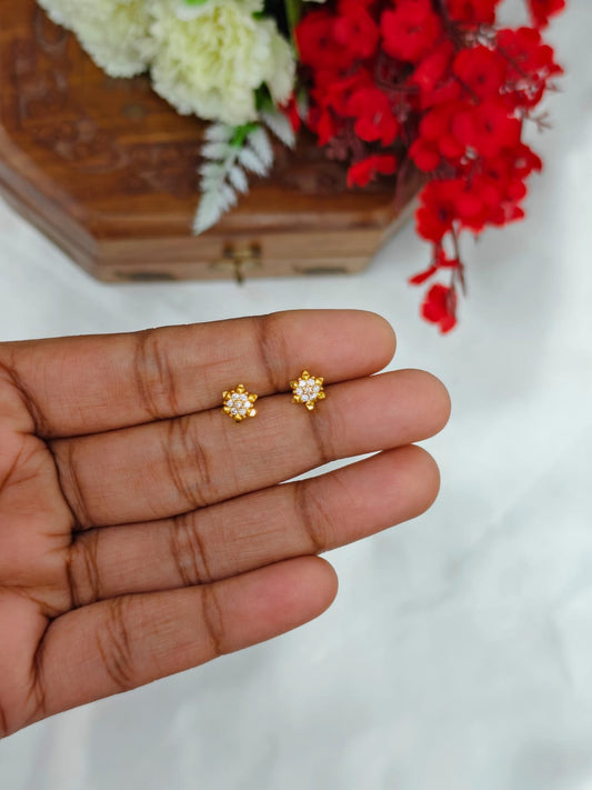 1 Gram Gold Plated Baby Stud Earrings | Cute & Elegant Kids Earrings