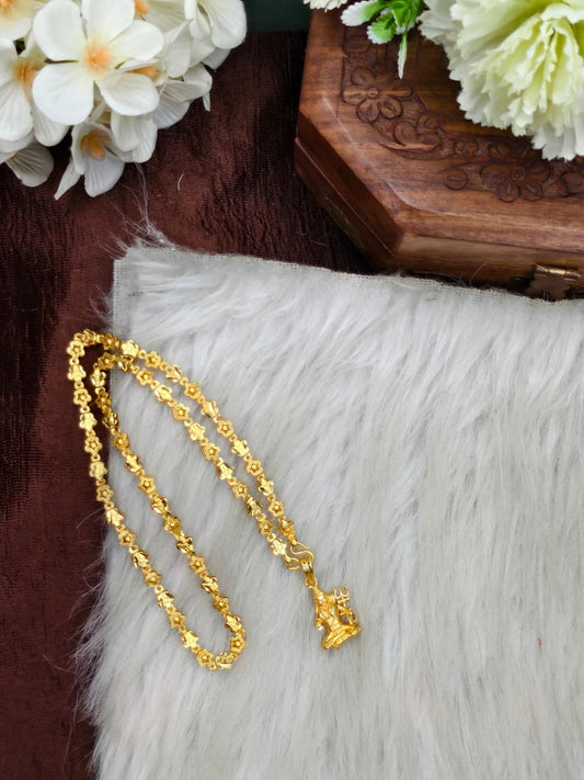✨Foming  Dollar Matte Finish Chain – Gold Plated Jewellery for Women✨