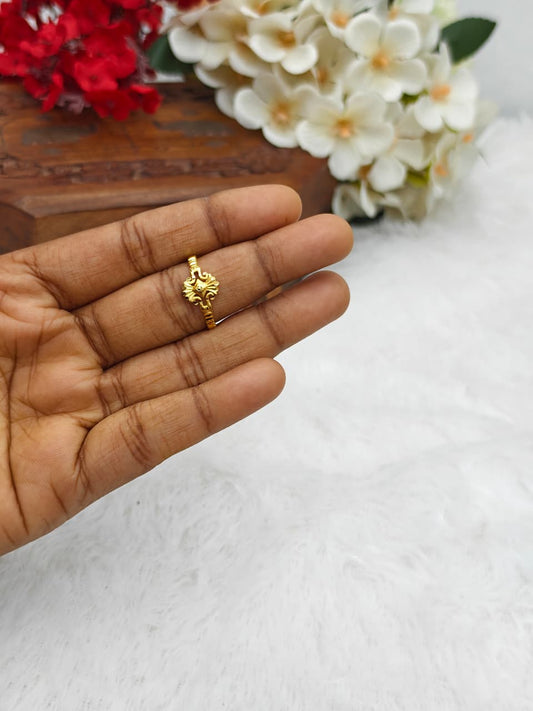 Elegant Women’s 1 Gram Gold plain Ring – Matte Finish