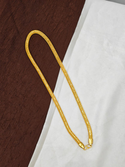 Men’s Elite Gold-Plated Chain – Modern Heavy-Style Design 24inc