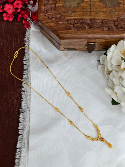 ✨Foming  Dollar Matte Finish Chain – Gold Plated Jewellery for Women✨