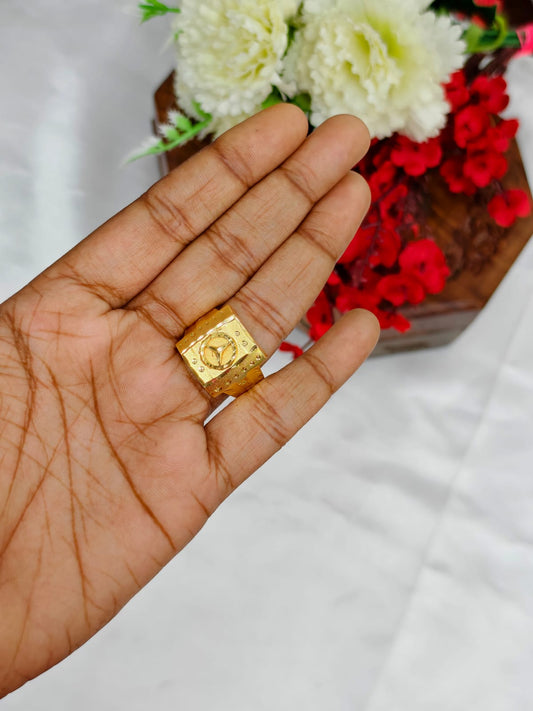 Men’s 1 Gram Gold Ring – Matte Finish ✨