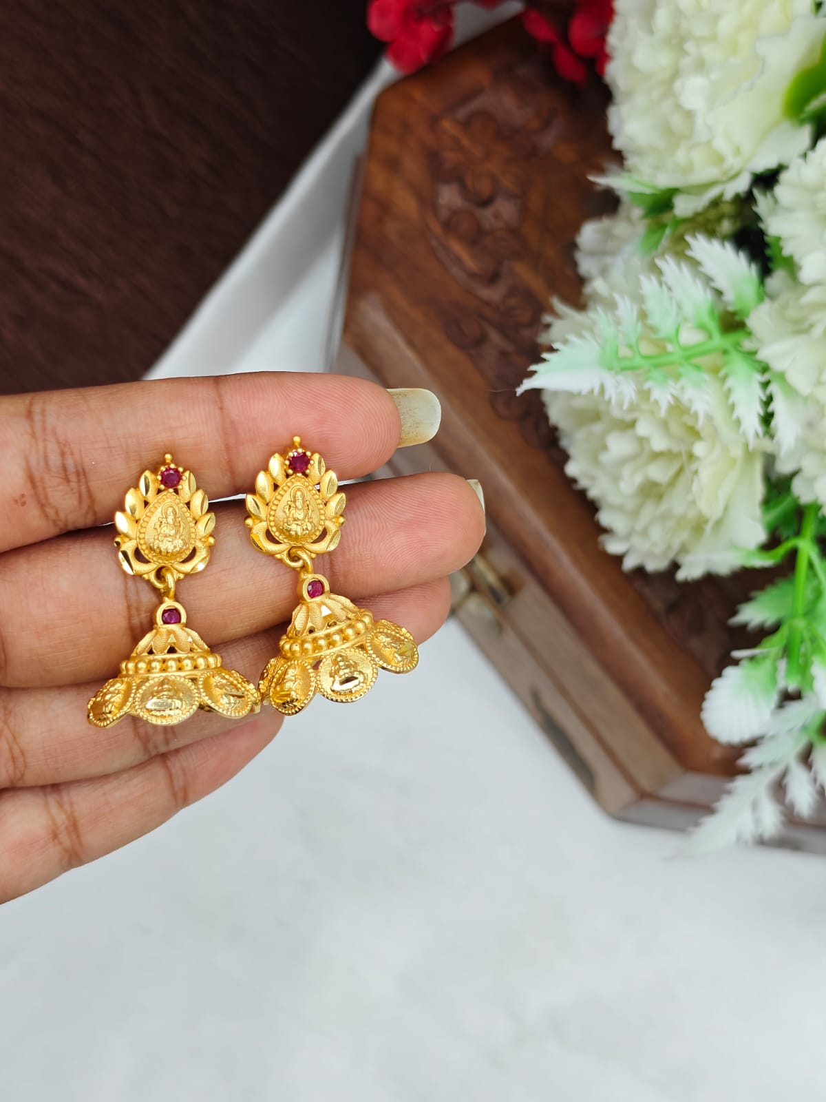 Instagram Trending (1Gram gold Plated) Big Jhumki Model-20