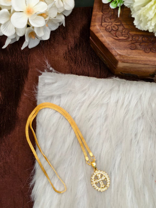 ✨Foming  Dollar Matte Finish Chain – Gold Plated Jewellery for Women✨