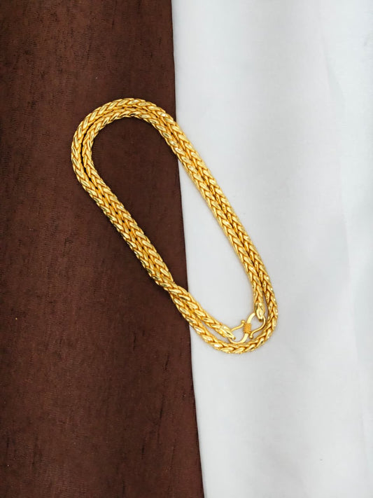 Royal Men’s Gold Chain – Luxury Finish & Unique Pattern 24inc