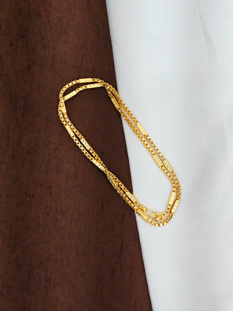 Men’s Elite Gold-Plated Chain – Modern Heavy-Style Design  24inc