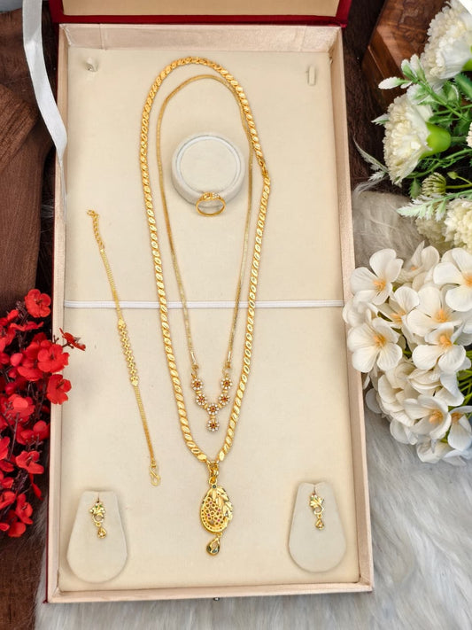 Premium Chain Collection Combo – Gold Plated Traditional & Modern Designs