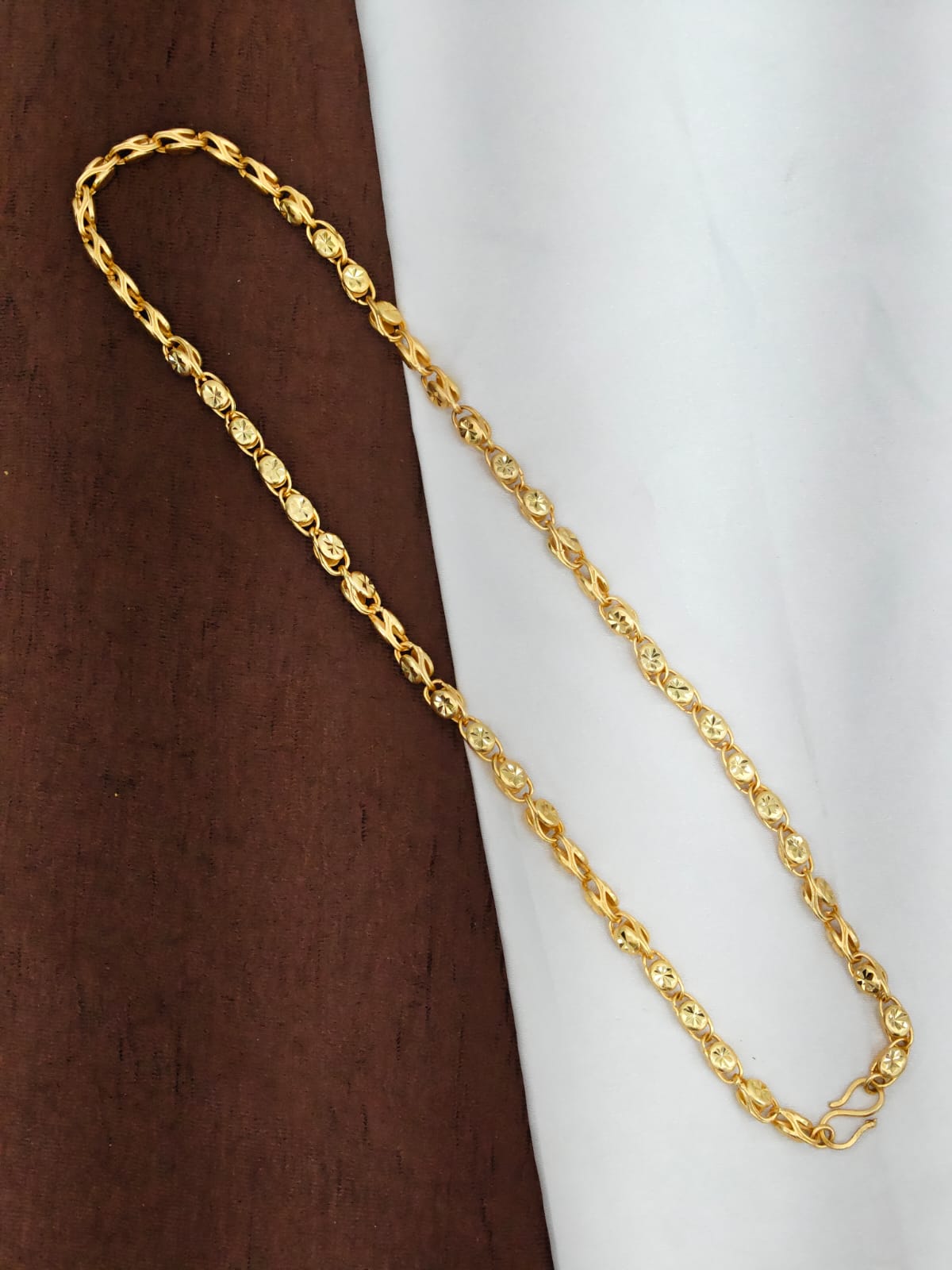 Men’s Elite Gold-Plated Chain – Modern Heavy-Style Design 24inc