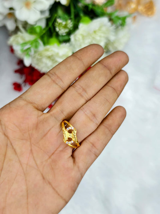 Elegant Women’s 1 Gram Gold Ring – Matte Finish