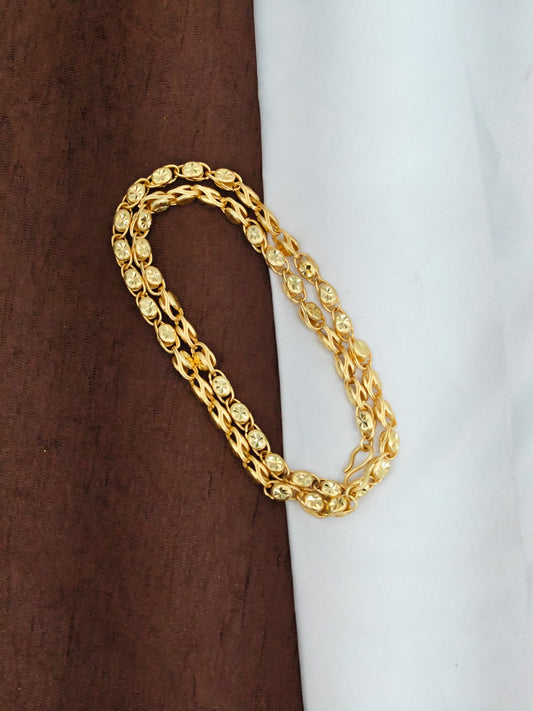 Men’s Elite Gold-Plated Chain – Modern Heavy-Style Design 24inc