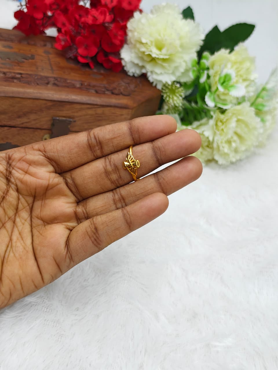 Elegant Women’s 1 Gram Gold plain Ring – Matte Finish