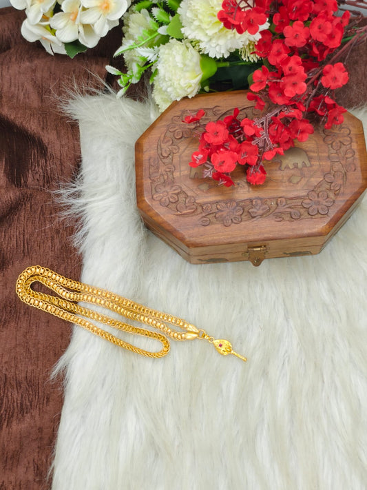 Forming matte finished (1Gram gold plated) Ring  Chain With Doller