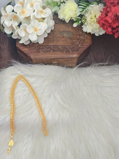 Forming matte finished (1Gram gold plated) Leaf  Chain With Doller