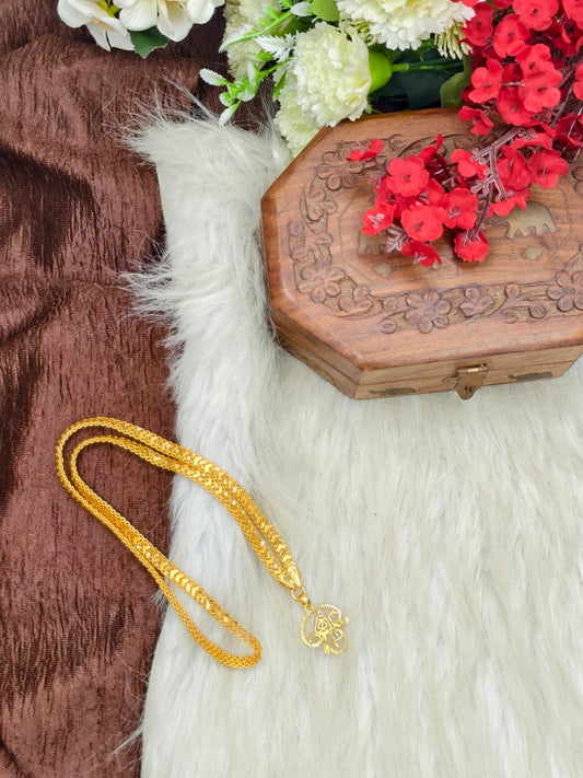 Forming matte finished (1Gram gold plated) V Patta Chain With Doller