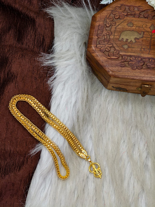 Forming matte finished (1Gram gold plated) Ring Chain with Doller