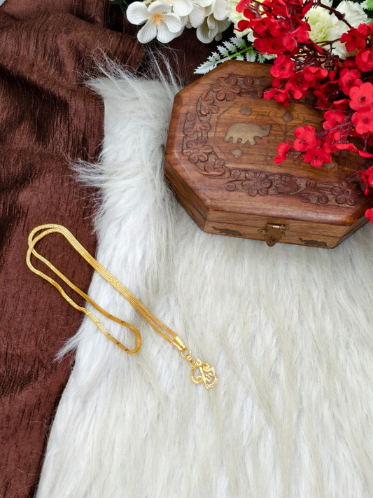 Forming matte finished (1Gram gold plated) Box Chain with Doller