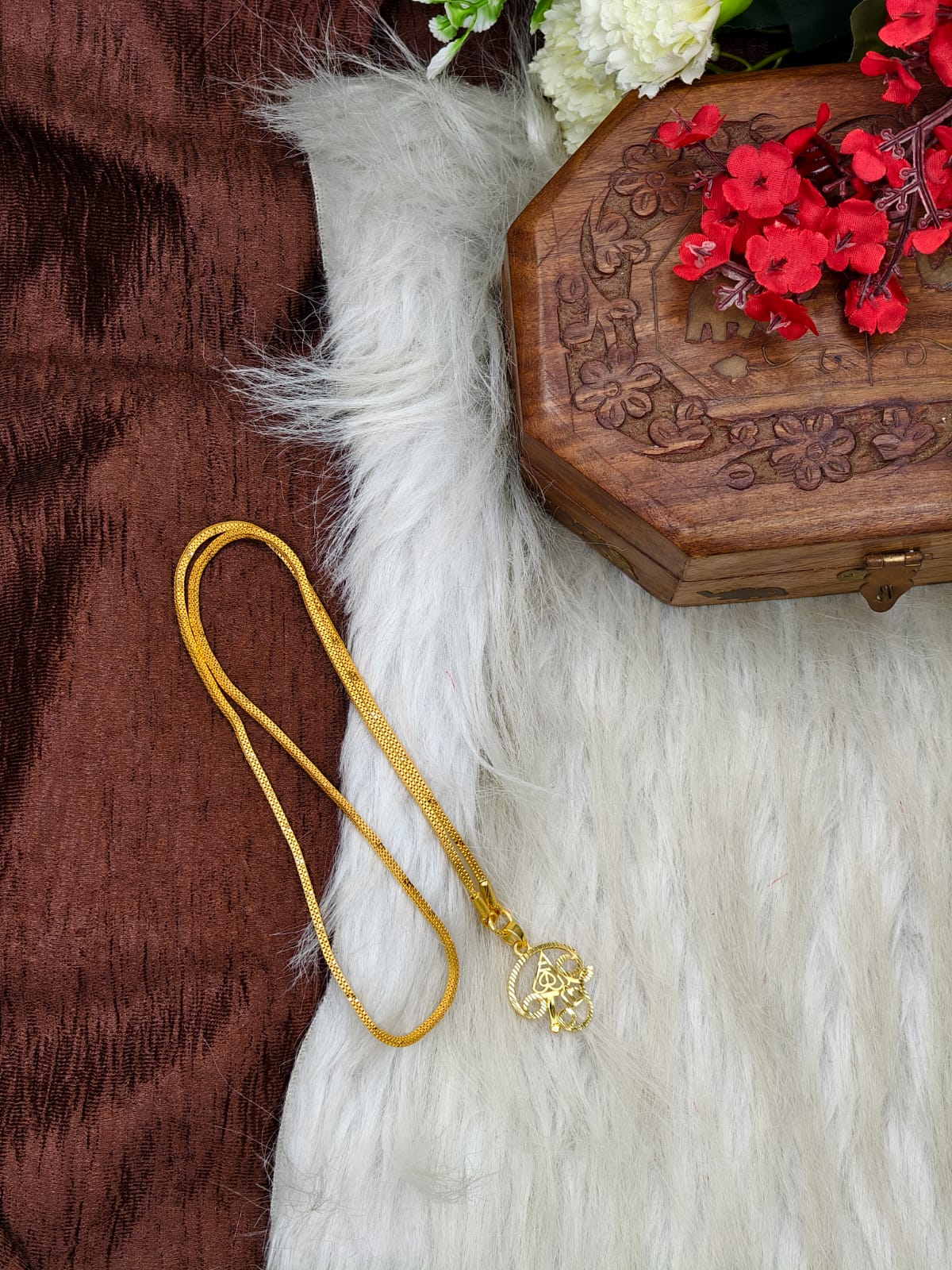 Forming matte finished (1Gram gold plated) Box Chain with Doller