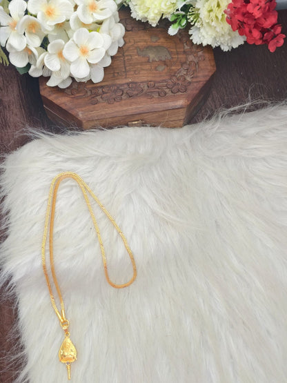 Forming matte finished (1Gram gold plated) Box Chain With Doller