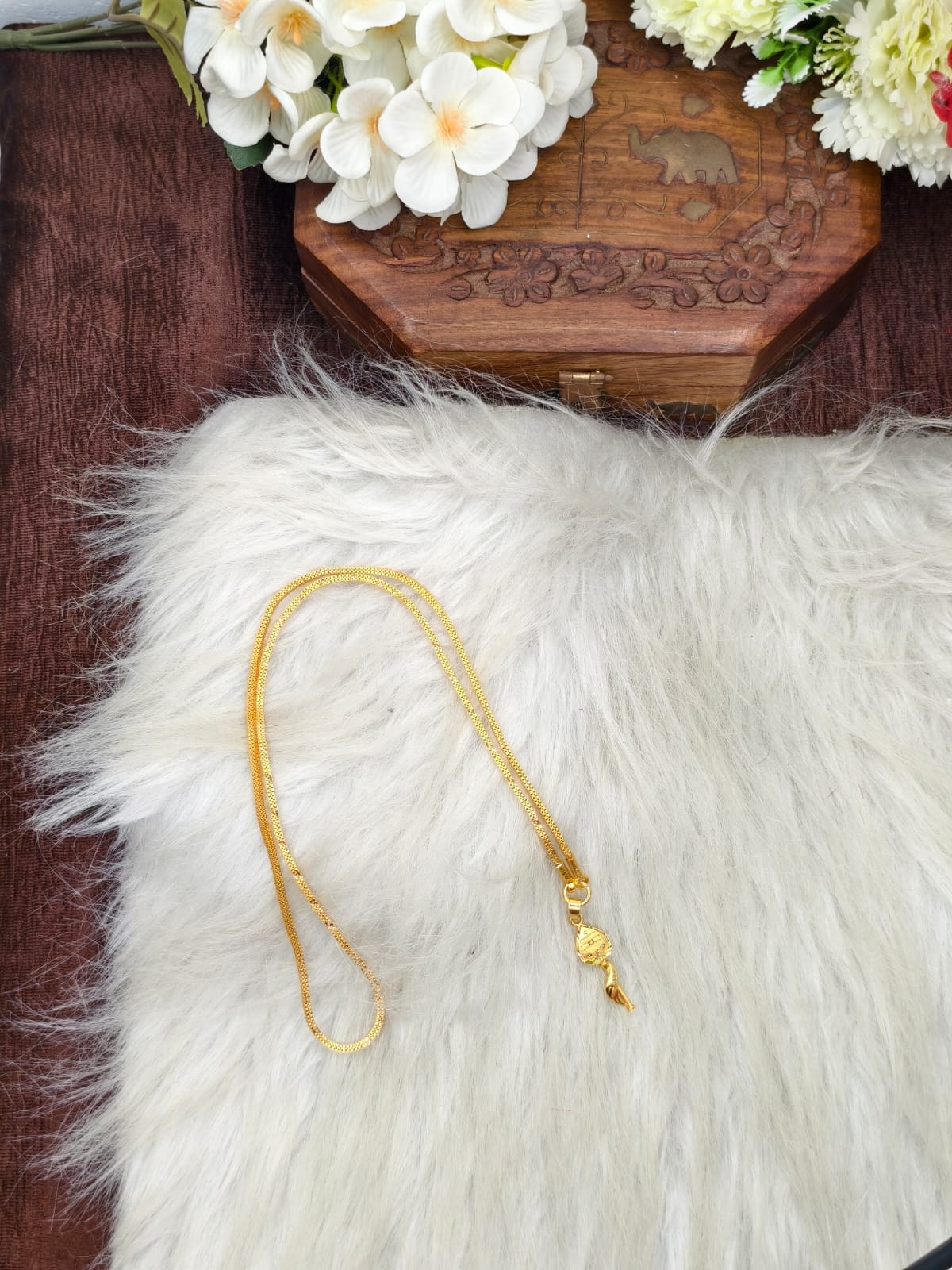 Forming matte finished (1Gram gold plated) Box Chain With Doller