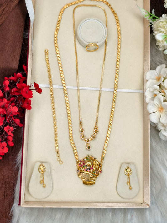 Premium Chain Collection Combo – Gold Plated Traditional & Modern Designs