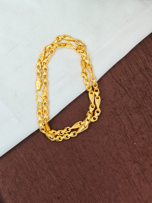 Exclusive Men's Gold-Plated Chain – Premium Bold Design 20inc